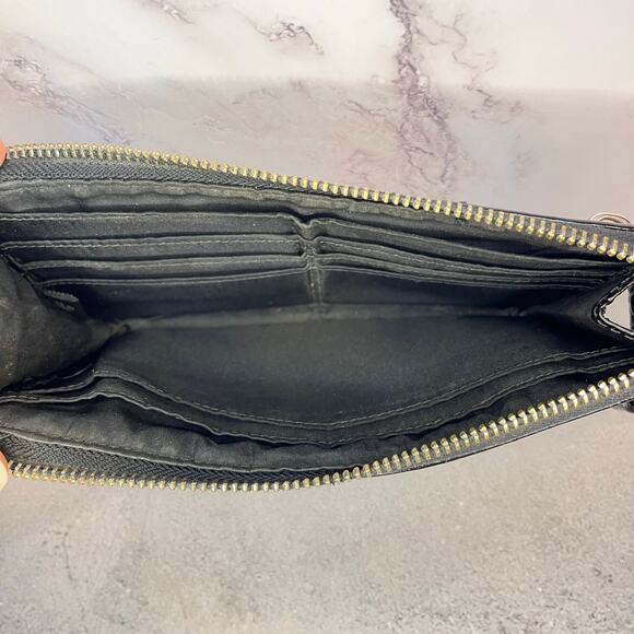 Coach Black Leather & Patent Leather Wristlet Wallet - Picture 13 of 13